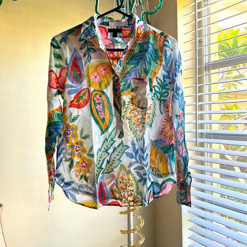 Beautiful J. Crew Floral Blouse